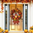 thumbnail image 1 of HomeKingdee Happy Thanksgiving Door Banner, Thanksgiving Fall Door Cover Decorations Hanging Pumpkin Turkey Maple Leaf Sign Backdrop Banner, 1 of 7