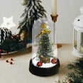 thumbnail image 1 of HomeKingdee LED Christmas Tree Cloche Glass Dome Snowman Display Decorative Bell Jar with Base Lighte up Decoration for Flower Tabletop Centerpiece Home Christmas Party Decor, 1 of 6