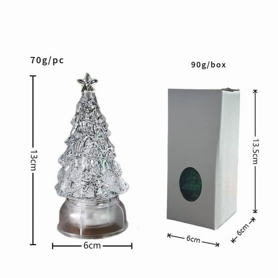 HomeKingdee LED Lighted Swirl Christmas Tree, Confetti Lite Tabletop Holiday Decoration, Glitter Swirl Effect, USB Powered Clear Tree with Built-in Lights