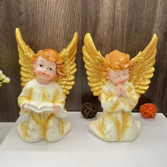 HomeKingdee Little Angel Statue Figurine, Resin Cherub Statue Sleeping Angle Sculpture, Remembrance Healing Sympathy Gift for Memorial, Shelf Home Living Room