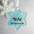thumbnail image 1 of HomeKingdee Memories Glass Keepsake, Snowflake-Shaped Sea Glass Friendship/Family/Love Decor, Shaped by Nature & Crafted by Hand, for Christmas Tree Ornament, 1 of 2