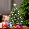 thumbnail image 1 of HomeKingdee Mini Christmas Tree with Lights Green Small Christmas Tree Artificial Tabletop Xmas Decor Holiday Decoration for Home, Office, Party, 1 of 6