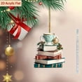 thumbnail image 1 of HomeKingdee Mini Stack of Books Glass Blown Ornament for Christmas Tree, Handcrafted Holiday Decoration, Mini Collection, 1 of 5