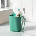 thumbnail image 1 of HomeKingdee Multifunctional Countertop Home Simple Toothbrush Holder Plastic Creative Tooth Cup Organizer Rack Bathroom wash Cup, 1 of 6