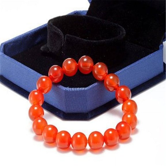 HomeKingdee Natural Red Agate Bracelet with 6-20mm Beads - Versatile Design for Everyday Wear, Special Occasions, and Gift Giving
