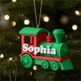 thumbnail image 1 of HomeKingdee Personalized Christmas Train Ornament - Custom Name 3D Printed Tree Decoration - Unique Holiday Keepsake Gift - Lightweight & Durable Train Decor, 1 of 3