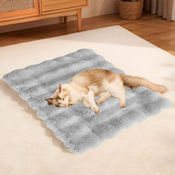 HomeKingdee Pet Cushion Pad, Faux Fur Dog and Cat kneading Pillow, Cozy Bed Insert for Crate Pad Padding for Cage Kennel