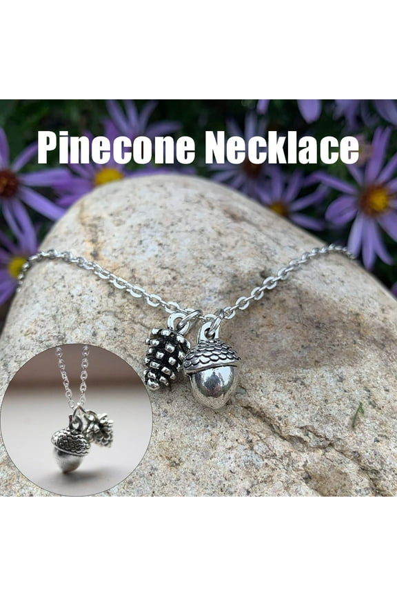 Pinecone Necklace for Women - Fashionable Alloy Jewelry Gift for Valentine's Day, Christmas, Party and Holiday Occasions