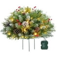 thumbnail image 1 of HomeKingdee Prelit Planter Bushes,Holiday Planter Filler,Prelit Planter Bushes Christmas,Christmas Tree Filler with Led Lights & Red Berries, Holiday Planter Greenery, 1 of 7