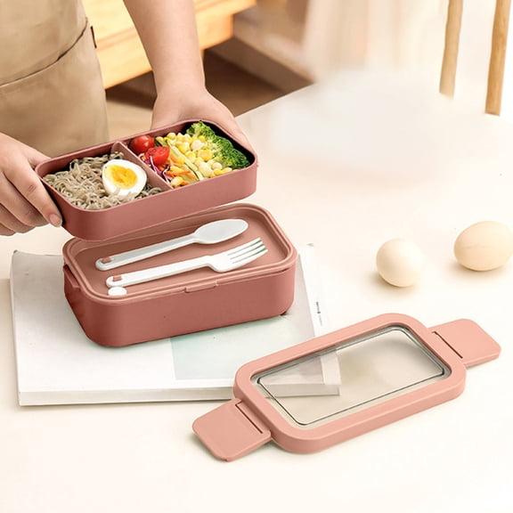 HomeKingdee Premium Double Section Bentos Lunch Container Efficient Microwave Safe Leak Proof Design Food Case For Work Picnics User Friendly Bentos Box For Office Lunch