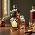 thumbnail image 1 of HomeKingdee Pug-Shaped Whiskey Decanter，Novelty Handmade Glass Wine Bottle Funny Animal-Themed Barware, Home Bar Decoration, 1 of 8