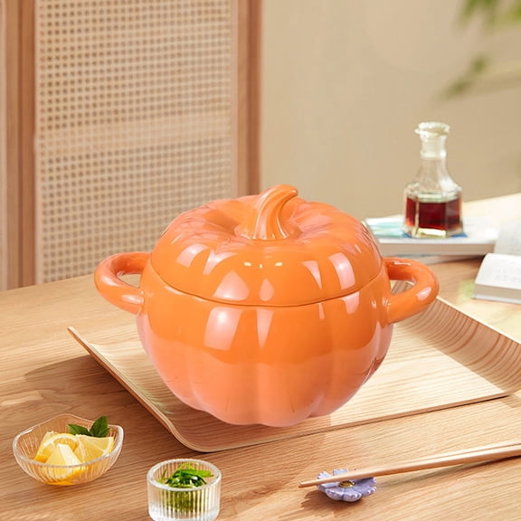 HomeKingdee Pumpkin Dutch Oven, Cast Iron Shaped Dutch Oven, Pumpkin Dutchs Ovens Pot with Lid, Stew Pot, Baking, Halloween Thanksgiving Decorative Gift