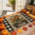 thumbnail image 1 of HomeKingdee Pumpkins Leaves Fall Door Mat Welcome Decorative Doormat Autumn Harvest Thanksgiving Rustic Low-Profile Floor Rug Switch Mat, 1 of 6