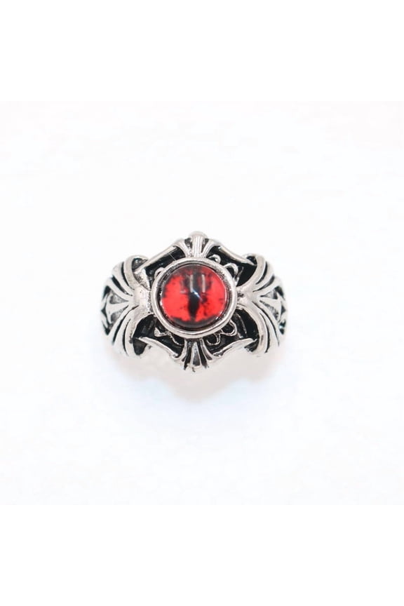 Ring, Men'S Ring, Punk Style, Devil's Eye, Adjustable Opening, Zinc Alloy Material
