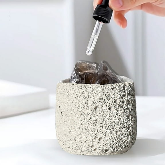 HomeKingdee Sauna Aromatherapy Stone Cups, Round Aromatherapy Oil Holders with Stainless Steel Diffuser Cups, Aroma Fragrance Essential Oil Sauna Accessories