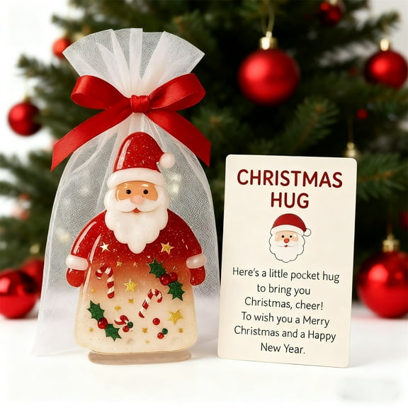 HomeKingdee Small Pocket Christmas Gnome Decor Miniature Hugging Ornament, Cute Christmas Decorations for Tree ​​Indoor