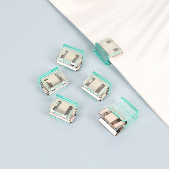 HomeKingdee Stackable Push Paper Clips - Colorful Metal Paper Clamps, Medium Size Colored Binder Clips Damage-Free and Reusable for File Organization, Office