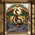 thumbnail image 1 of HomeKingdee Stained Glass Window Hangings, Dragon Sun Catcher Stained Glass, Sun Catcher Garden Hangings Ornaments Halloween Fall Christmas Decor for Home, 1 of 6