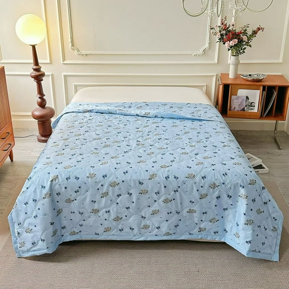 HomeKingdee Summer Air Conditioning Blanket - Soft Breathable Washable Cool Comforter for Bedroom Office Use