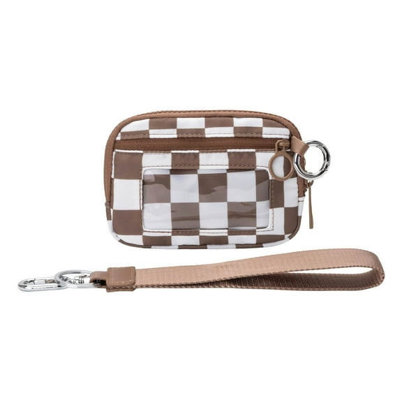 HomeKingdee The Wallet 2nd Gen, The Pouch Wristlet Zip Card Case With ID Window, Women'S Waterproof Nylon Keychain Wallet