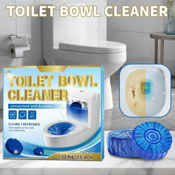 HomeKingdee Toilet Bowl Cleaner Tablets, Septic Safe Automatic Toilet Tank Cleaner with Sustained-Release Technology, Powerful Long-Lasting Blue Tabs