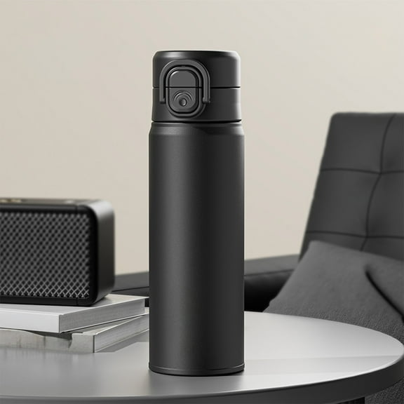 HomeKingdee Vacuum Insulated Bottle Thermal Water Bottle Travel Coffee Mug with Safety Buckle Lid Stainless Steel Leak Proof Tumbler Water Flask