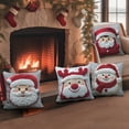 thumbnail image 1 of HomeKingdee Vintage Christmas Throw Pillow Cover, Xmas Decoration Cushion, Winter Holiday Decorative Pillow Case, Santa Claus Snowman Pillowcase, Indoor Home Bedroom Sofa Couch Decor, 1 of 9