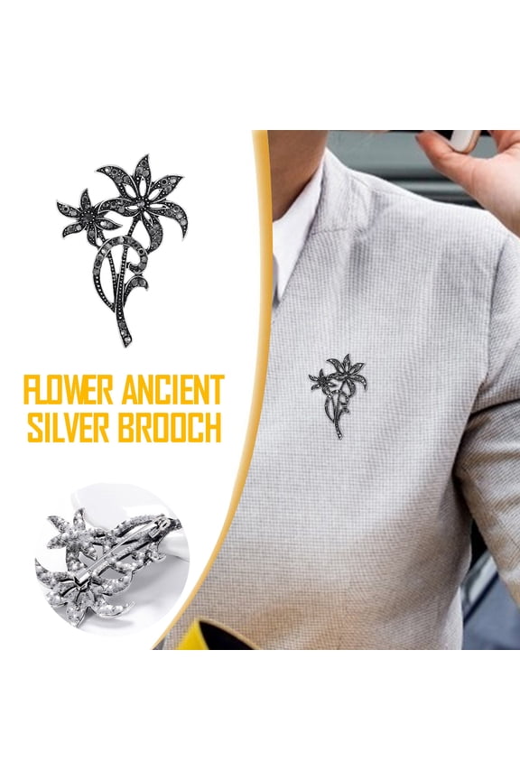 Vintage Floral Alloy Brooch Pin - Colorful Crystal Rhinestone Peacock Brooch for Women Fashion Accessories Clothing Decoration