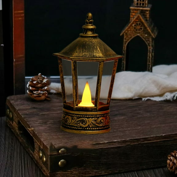 HomeKingdee Vintage Led Lantern Flameless Candle Light for Home Decor Rustic Table Centerpiece Battery-Powered for Weddings Holidays and Outdoor Events