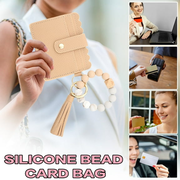 HomeKingdee Wallet Keychain Wristlet for Women RFID Card Holder Keychain Key Chain Wallet Key Ring with Wrist Wallet for Women