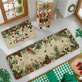 thumbnail image 1 of HomeKingdee Xmas Trees Snowflake Let It Snow Merry Christmas Kitchen Mats, Winter Decor Low-Profile Kitchen Rugs, 1 of 6