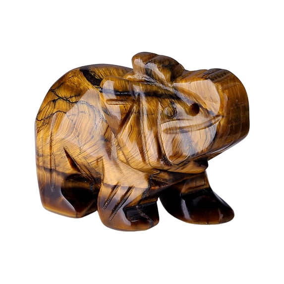 HomeLife 1.57" Faux Crystal Elephant Ornaments Semi Precious Stone Pendant Crafts Artificial Jade Ornament 1pc Elephant Sculpture Jewelry Decoration