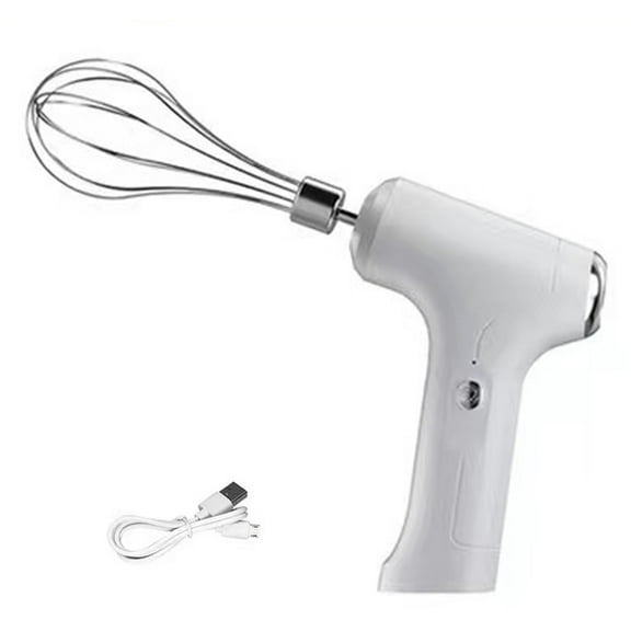 HomeLife 1 Set Electric Egg Beater Easy to Use Plastic USB Charging Egg Beater for Kitchen
