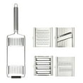 thumbnail image 1 of HomeLife 1 Set Stainless Steel Grater Cutter Manual Vegetable Slicer Easy Clean Multi-Purpose Kitchen Tool Ergonomic Handle Cheese Carrots Zucchini Pulp Kitchen Chopper, 1 of 13