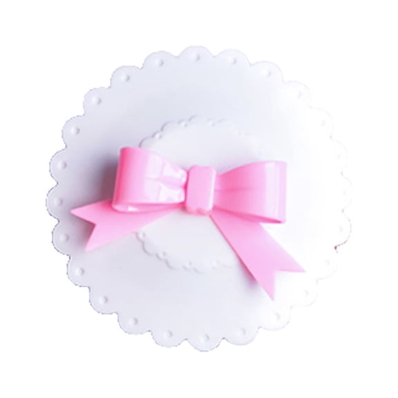 HomeLife 10.5cm Bowknot Silicone Anti Dust Leakage Proof Reusable Ceramic Glass Cup Lid