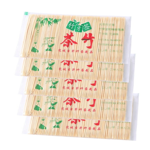 HomeLife 1000Pcs/Set Practical Dual-side Use Toothpick Eco-friendly Labor-saving Bamboo Dinner Toothpick for Home