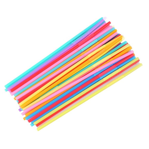 HomeLife 100Pcs DIY Disposable Bendable Wine Beverage Straws Party Juice Drinking Tube
