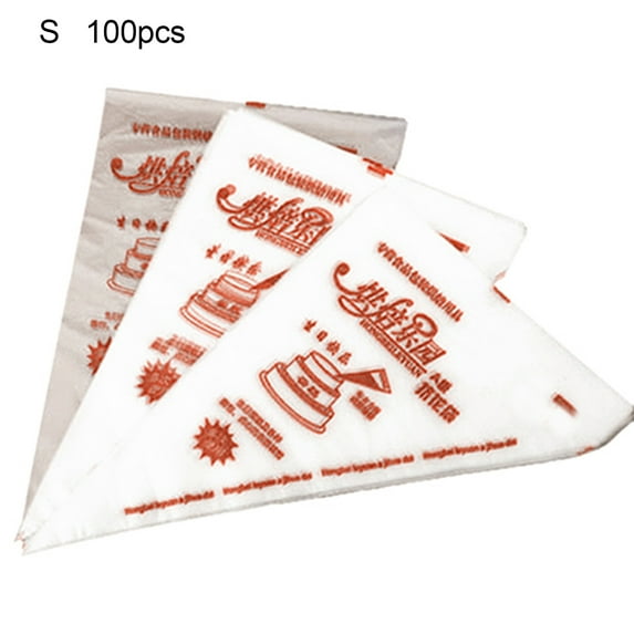 HomeLife 100Pcs Icing Bags Disposable Decorating Plastic Cake Cream Decorating Piping Bags for Kitchen