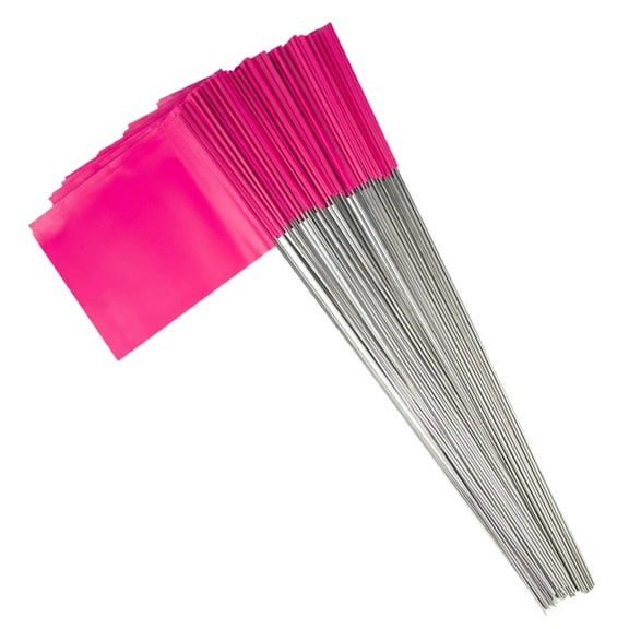 HomeLife 100Pcs Marking Flags Lawn Flag Markers Waterproof Non-Fading PVC Landscape Flags Sprinkler Flags