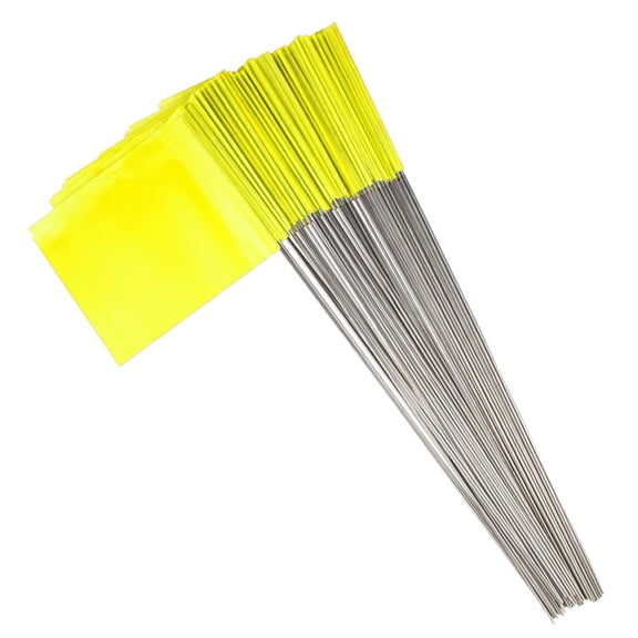 HomeLife 100Pcs Marking Flags Lawn Flag Markers Waterproof Non-Fading PVC Landscape Flags Sprinkler Flags