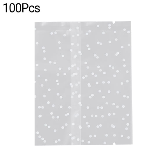 HomeLife 100Pcs/Pack Machine Seal Bags Clear Waterproof Plastic White Dot Vacuum Sealer Bag Cookie Food Saver Storage for Kitchen