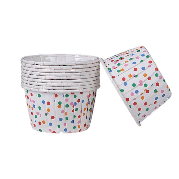 HomeLife 100Pcs Paper Cupcake Liners Solid/Printed Food Grade Oil-Proof Curled Edge Cake Tray DIY Baking Accessories Kitchen Baking Muffin Cups Cupcake Molds Bakery Supplies