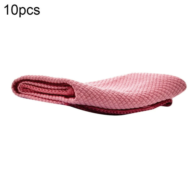HomeLife 10Pcs Home Kitchen Soft Cleaning Dust Cloth Tableware Dish Car Washing Rag Towel