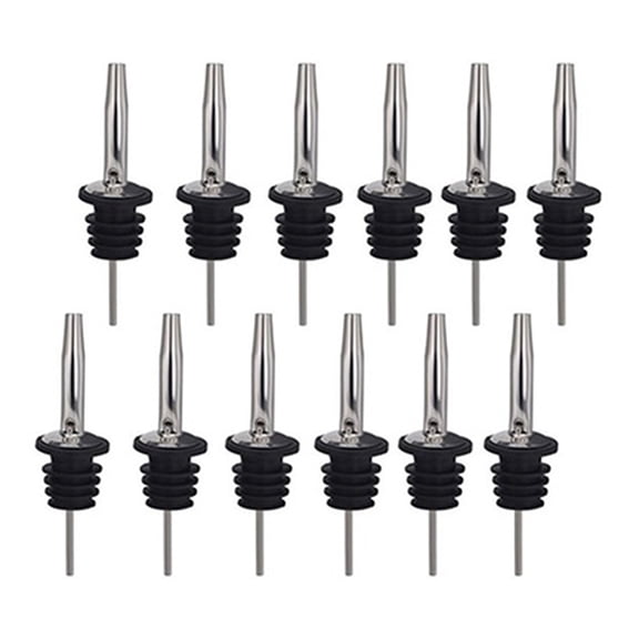 HomeLife 12 Pcs Stainless Steel Classic Wine Liquor Bottle Speed Pourers with Tapered Spout