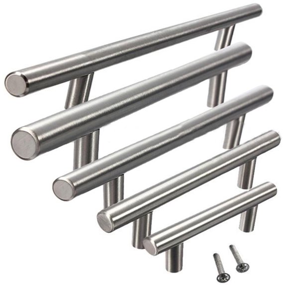 HomeLife 12mm Stainless Steel T Bar Handle Pull Knob for Kitchen Cabinet Door Drawer