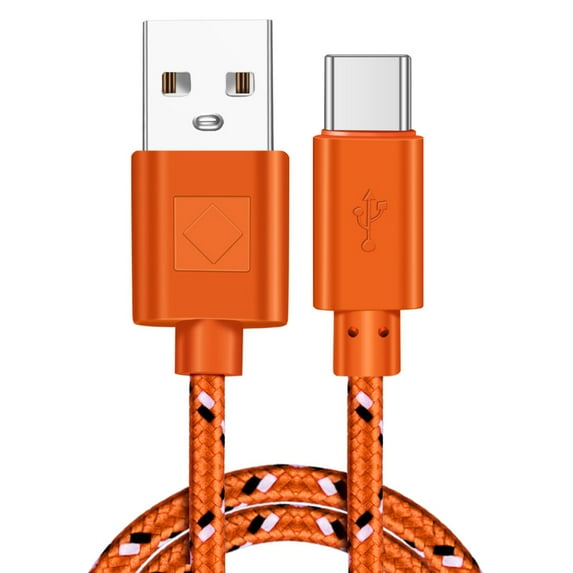 HomeLife 1M/2M 2-in-1 Fast Charging Multicolor Braided Type-C USB Cable Data Line Cord