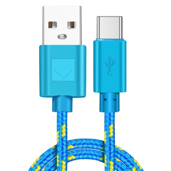 HomeLife 1M/2M 2-in-1 Fast Charging Multicolor Braided Type-C USB Cable Data Line Cord