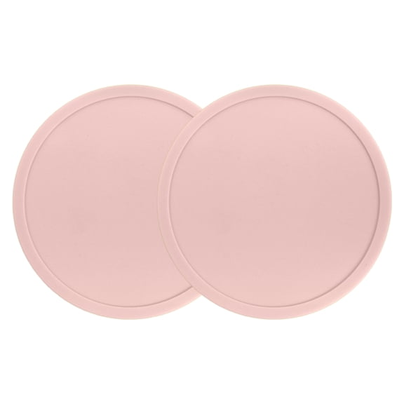 HomeLife 2Pcs 10CM Silicone Coaster Heat-resistant Non-slip Raised Edge Spill-proof Countertop Round Drink Coffee Tea Cup Holder Kitchen Supplies