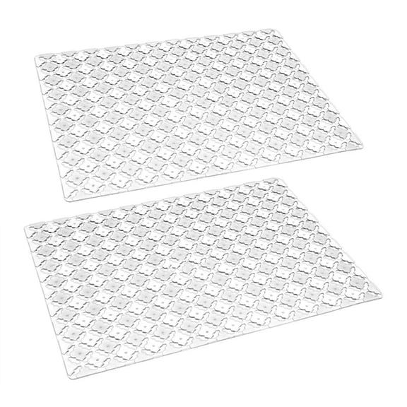 HomeLife 2Pcs 30x40CM Kitchen Sink Mat PVC Hollow Rhombus Rectangle Anti-slip Cuttable Ceramic Stainless Steel Sink Protector Draining Pad