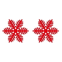HomeLife 2Pcs Christmas Placemat Durable Reusable Snowflake Shaped Coaster for Festive Dining Table Decorations